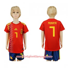 Maillot/Tenue Espagne Morata 7 Enfant Domicile Coupe du monde 2018